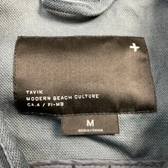 Tavik Modern Beach Culture Sutter Canvas Chore Jacket Mens Medium Slate Blue